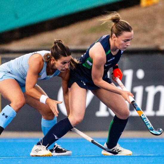 lhigginsonfihhockey13thfeb261456 1024x684 1 - Argentina come from behind to beat stubborn Ireland in penultimate FIH Hockey Pro League match in Australia - Friday, February 13 – Hobart, Australia: A much-improved performance from the Ireland Women’s Hockey Team against Argentina saw Ireland score first, forcing a comeback from Argentina. The side battled until the final whistle, but Argentina held firm to take the points.