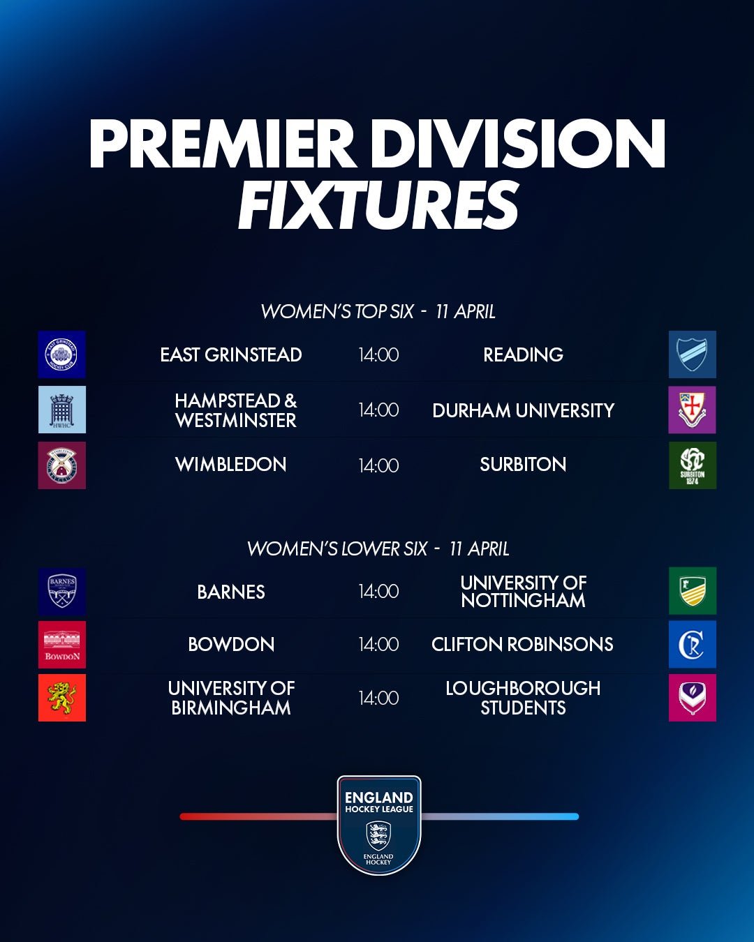 - England: EHL Premier Division Preview | Week 15 - It’s the last week of the regular league season in the Premier Division with the final stages of two pools of four teams leading to the finals weekend to follow. 