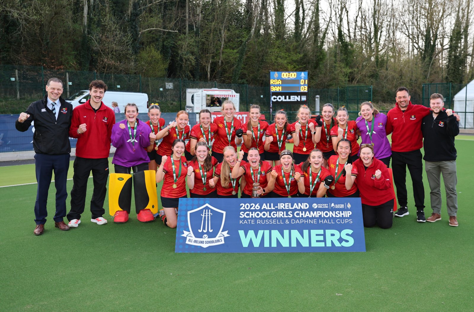 Banbridge Academy Crowned All-Ireland Champions After Thrilling Two Days of Schoolgirls Hockey 4 pjh20528 1 scaled 1 - Banbridge Academy Crowned All-Ireland Champions After Thrilling Two Days of Schoolgirls Hockey - Friday, March 20 – Armagh: Banbridge Academy were crowned All-Ireland Schoolgirls Champions following an outstanding 3-1 victory over hosts Royal School Armagh in the Kate Russell Final, bringing to a close two days of high-quality, fiercely contested hockey. Alongside them, Munster champions Scoil Mhuire claimed the Daphne Hall title with a narrow 3-2 win over Holy Child Killiney, ensuring the tournament showcased the very best of schoolgirls’ hockey across all provinces.