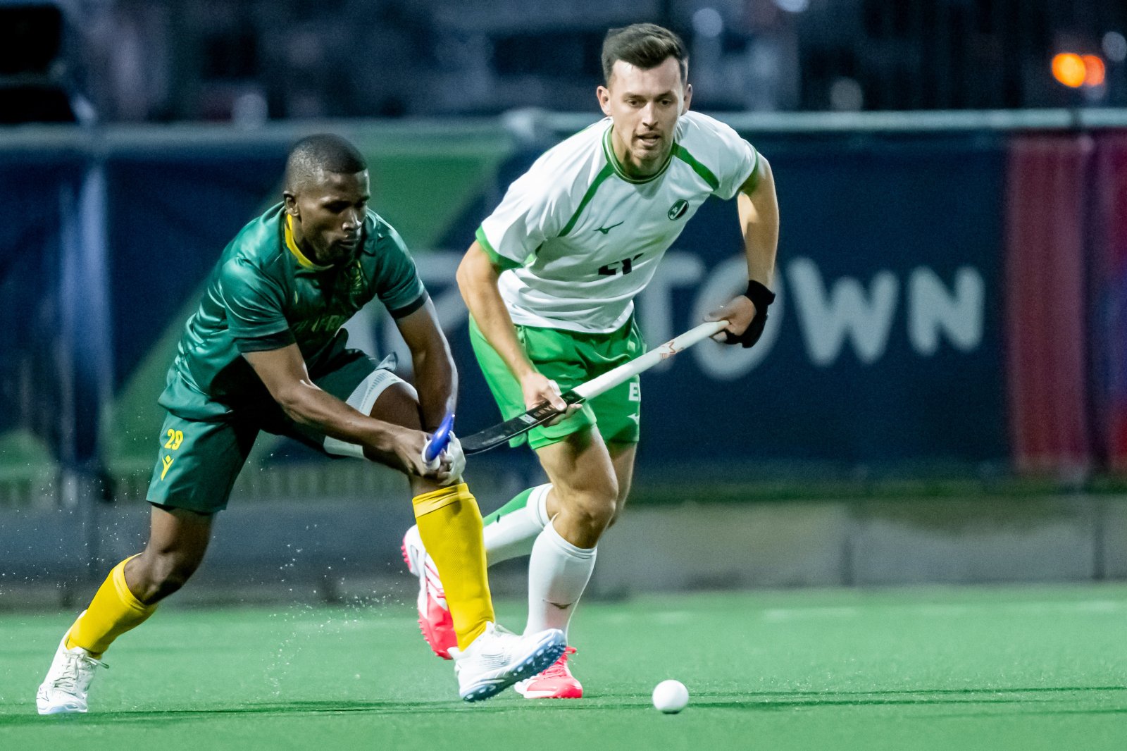 cz8_5761-20260616-scaled-2 cz8 5761 20260616 scaled 2 - Ireland narrowly miss out on Semi-Final place following draw with South Africa in the FIH Hockey Nations Cup - Tuesday, June 16 – Cape Town, South Africa: The Ireland Men’s Hockey Team missed out on a place in the FIH Hockey Nations Cup Semi-Final by the finest of margins as they drew with South Africa in their last Pool B match. Ireland went a goal up early on through Daragh Walsh, but South Africa turned the game back in their favour with goals either side of half-time. Ben Nelson drew Ireland back level early in the final quarter, but South Africa once again went back ahead thanks to a penalty corner. Nelson gave Ireland a late lifeline with 90 seconds remaining, but South Africa held out to secure the draw they need to take second spot in Pool B.