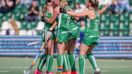 fu1202606178338 scaled 1 - Ireland secure a crucial point against Spain in their penultimate FIH Hockey Pro League match in Rotterdam - Wednesday, June 17 – Rotterdam, The Netherlands: The Ireland Women’s Hockey team came away with a well-earned point in their penultimate outing in Rotterdam in the FIH hockey Pro League. Spain took the lead early on but Ireland responded, Hannah McLoughlin firing into the back of the net from a penalty corner. The chances favoured the green army, but Spanish goalkeeper Clara Lopez kept her side level, with Ayeisha McFerran also making some critical late saves for Ireland to see the sides share the points. Spain came away with the bonus point in the shootout, Perez making the necessary saves to help Spain come out on top.