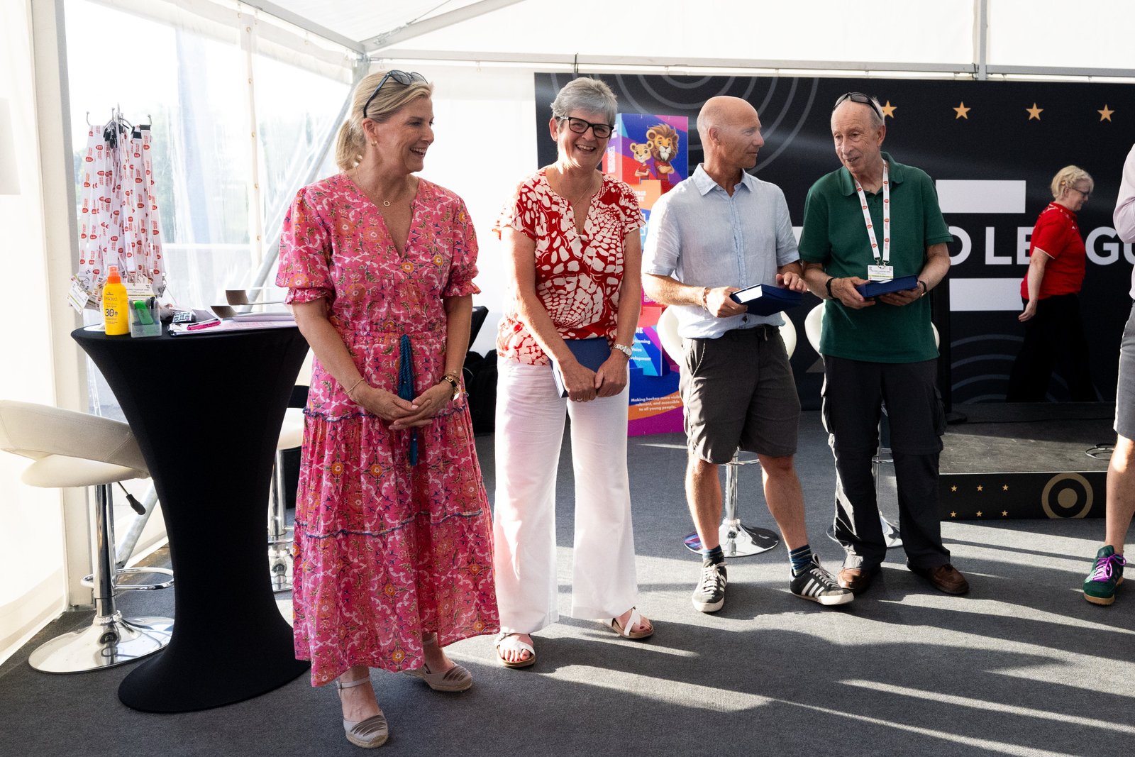 proleague26 awards 6 - England: HRH The Duchess of Edinburgh attends FIH Hockey Pro League in London - England Hockey welcomed Her Royal Highness The Duchess of Edinburgh to the FIH Hockey Pro League at Lee Valley Hockey and Tennis Centre, as The Duchess joined spectators for an evening of world-class international hockey.